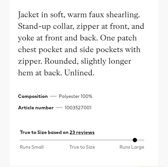 H&M faux shearling jacket - Picture 5 of 6